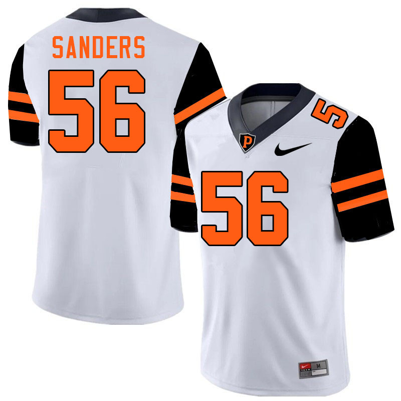 Princeton Tigers #56 Robert Sanders College Football Jerseys,Uniforms Stitched-White